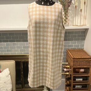 Aura Elegant White and Cream Polka Dot Dress